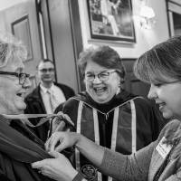 faculty helping each other get ready